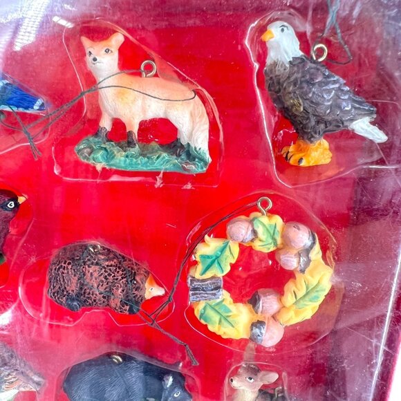 Kurt Adler Petite Treasures Forest Animals Mini Holiday Ornaments Set Of 10 - Picture 8 of 14